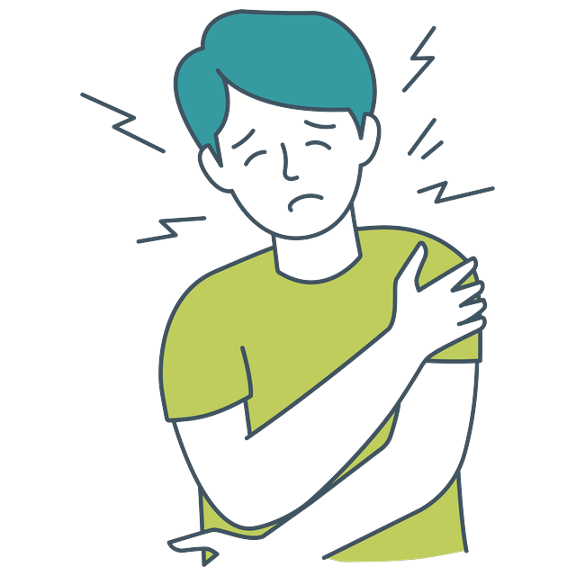 Illustration of a person overwhelmed by anxious thoughts